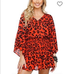 Shop Buddy Love black and red cheetah print mini dress